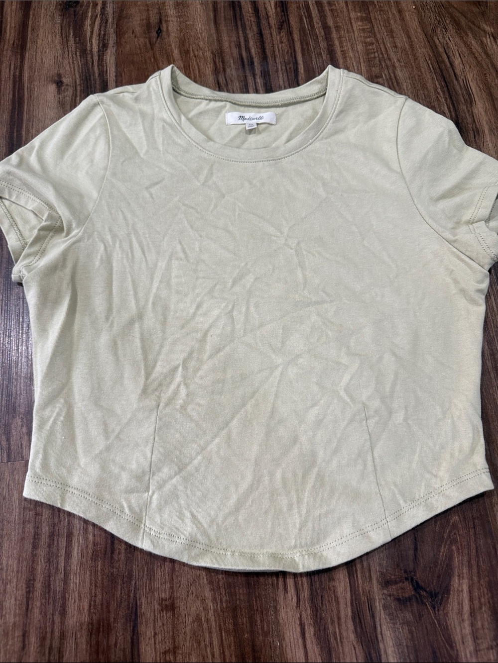 Madewell Short Sleeve Crew Tee in Olive Green